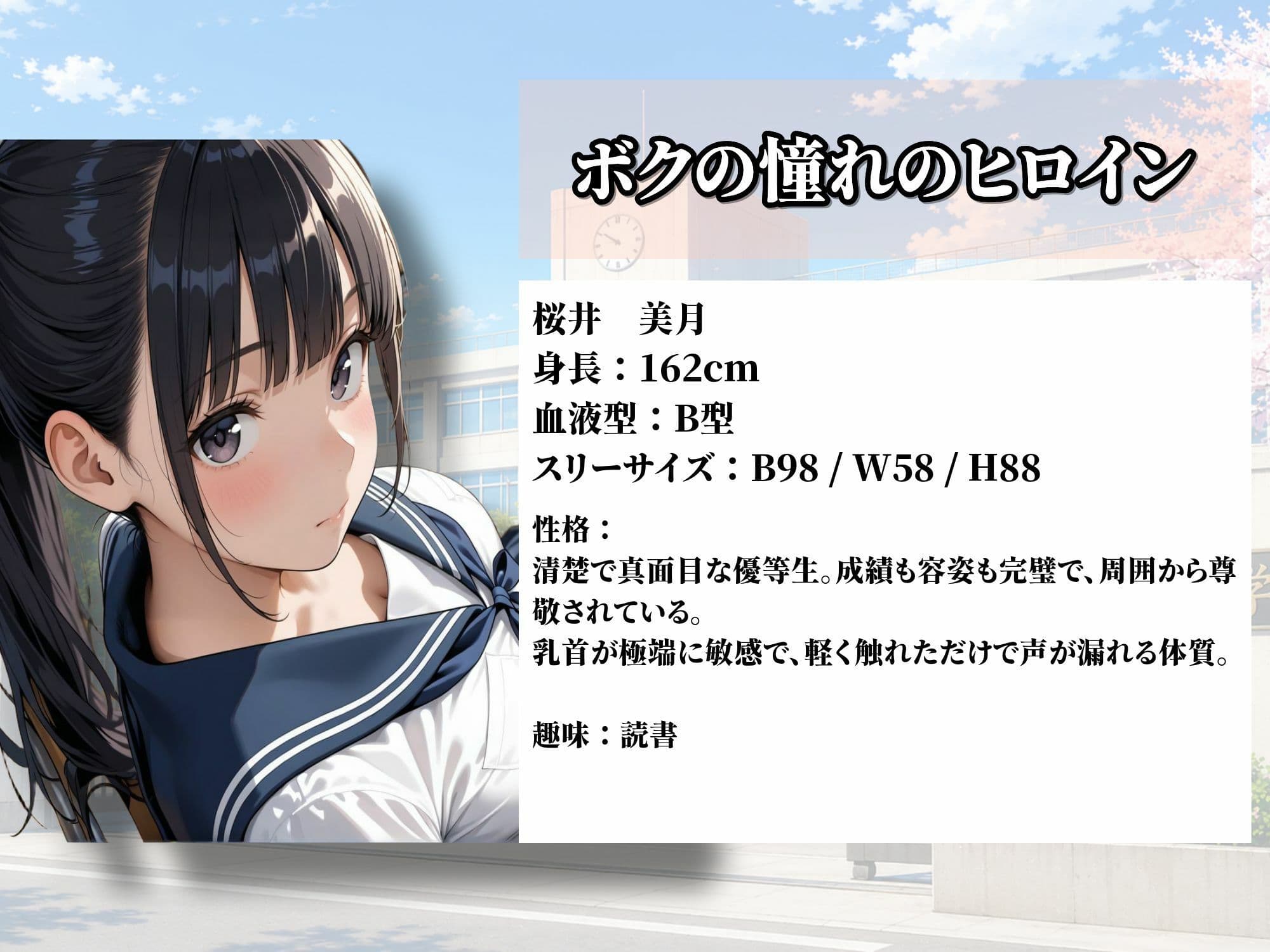 童貞のボクが大好きな優等生ヒロインを目の前で校長に弱みを握られNTRされた話 サンプル1