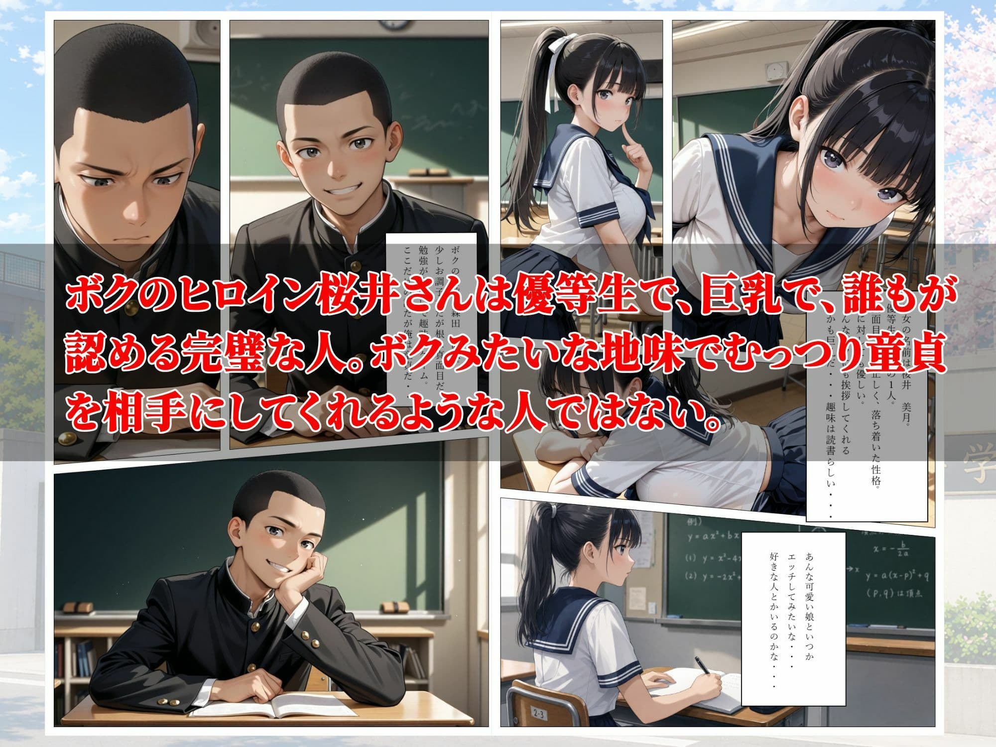 童貞のボクが大好きな優等生ヒロインを目の前で校長に弱みを握られNTRされた話 サンプル2
