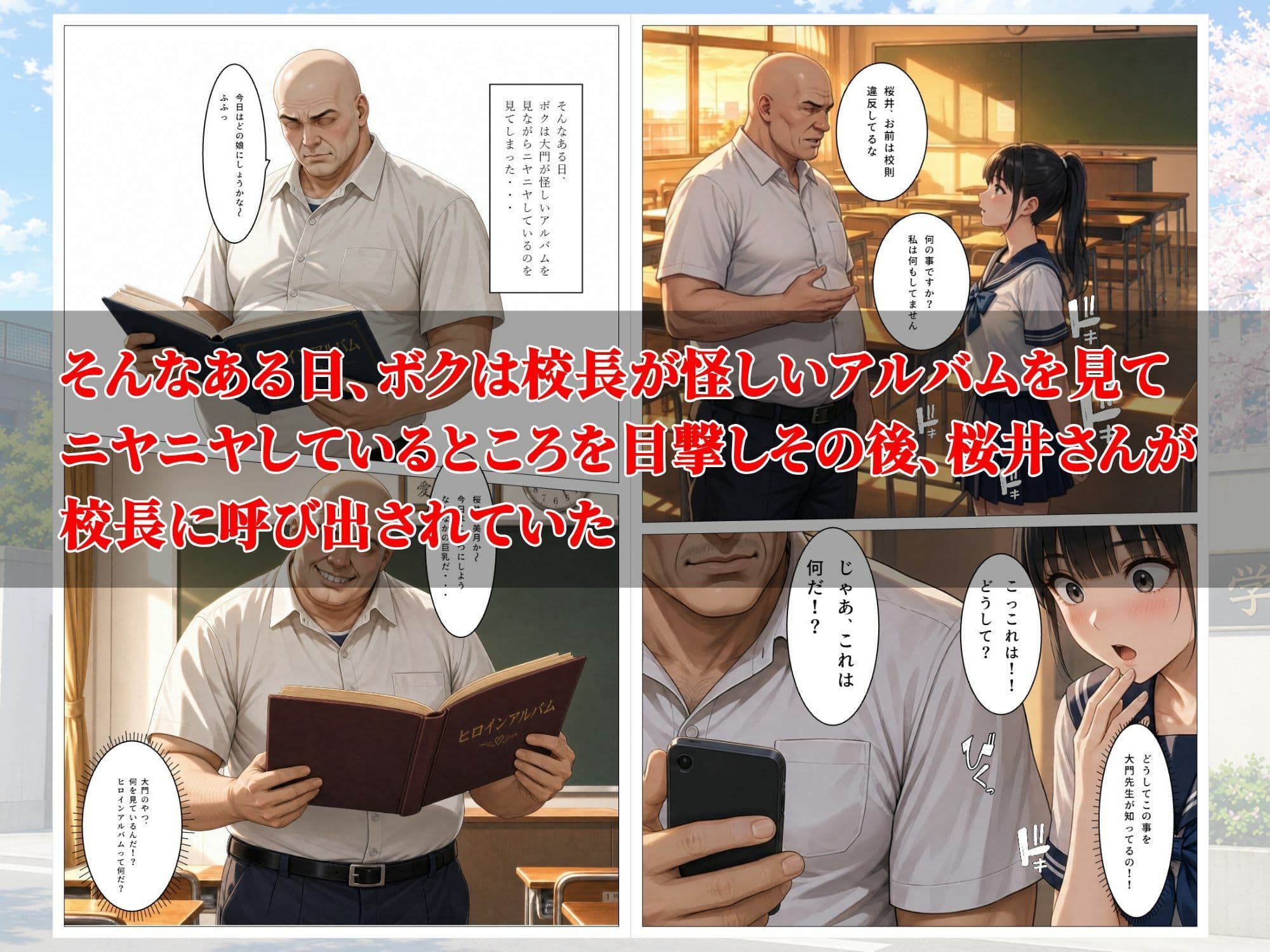 童貞のボクが大好きな優等生ヒロインを目の前で校長に弱みを握られNTRされた話 サンプル3