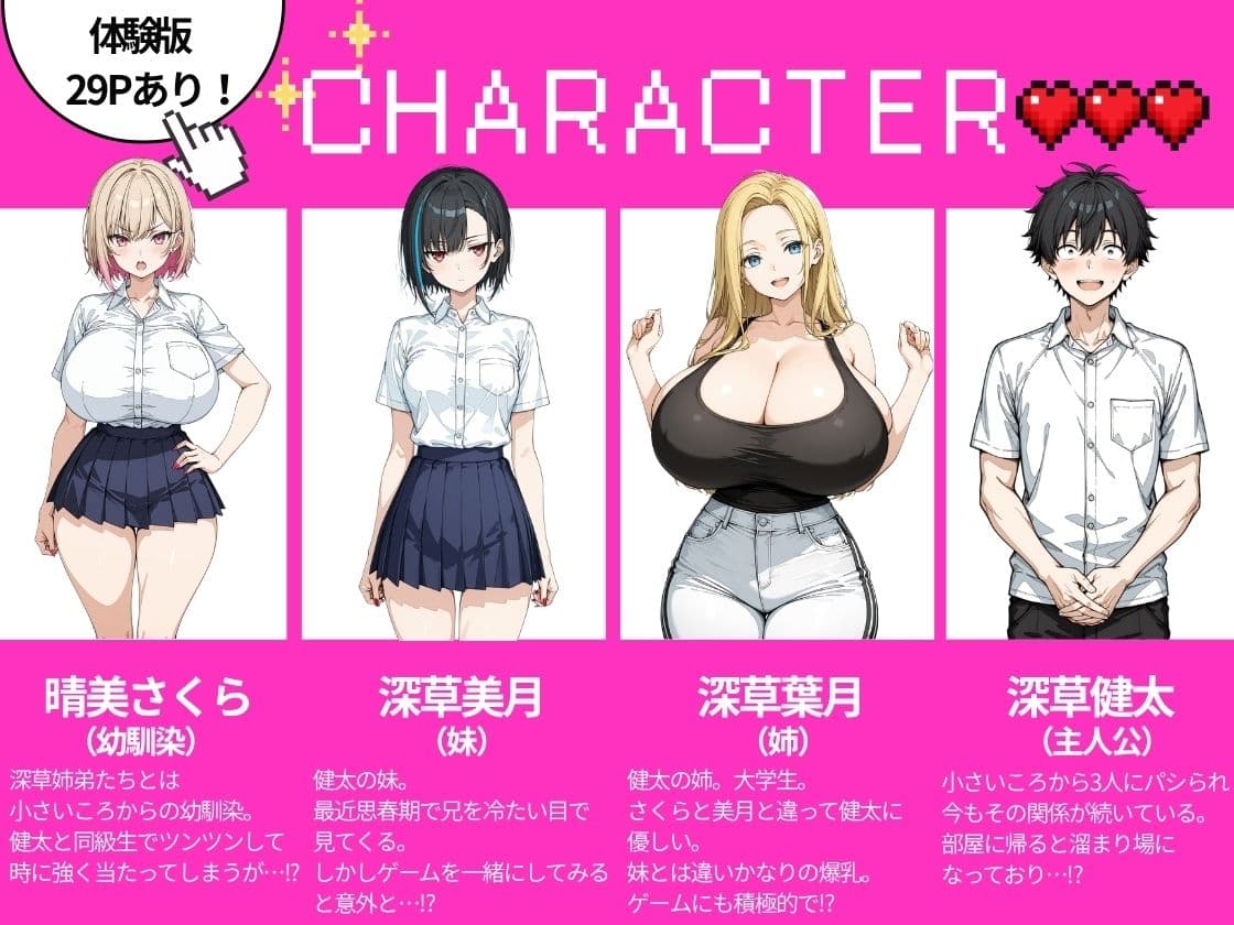 幼馴染＆姉妹とえちえち電鉄ゲームでご褒美カードを引いた俺がハーレム体験した話 サンプル1