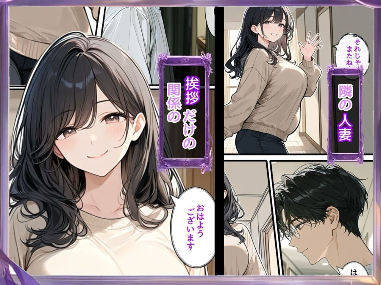 毎日挨拶するだけの人妻が、俺の部屋に来るようになった。 サンプル1