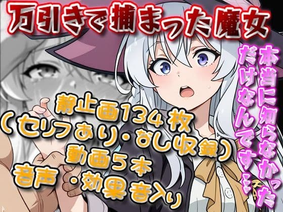 「本当に知らなかっただけなんです…！」万引きで捕まった魔女（イレ〇ナ）【静止画134枚（セリフあり・なし収録）＋動画5本/音声・効果音入り】