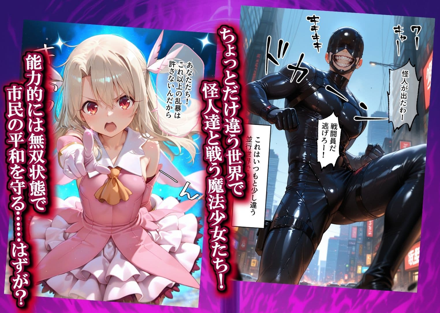 魔法少女  闇落ち  敗北ルートもう戻れない  繰り返される凌●と快楽で嫌なはずなのに… サンプル1