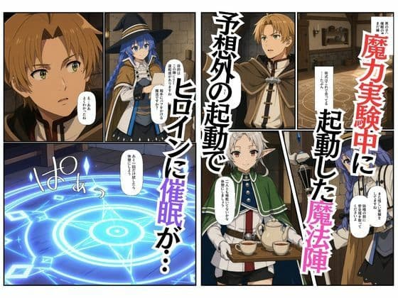 【無職〇生】異世界ヒロインが催〇され女性優位に3Pで中出しメス堕ち〜ロ〇シー、シ〇フィ、ルー〇ウス〜 サンプル1