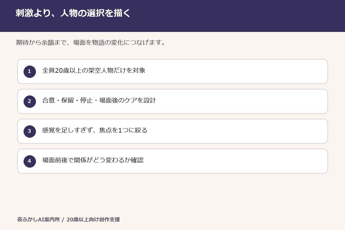 成人向け創作者用 同意から組み立てる 大人の恋愛シーン設計キット サンプル2