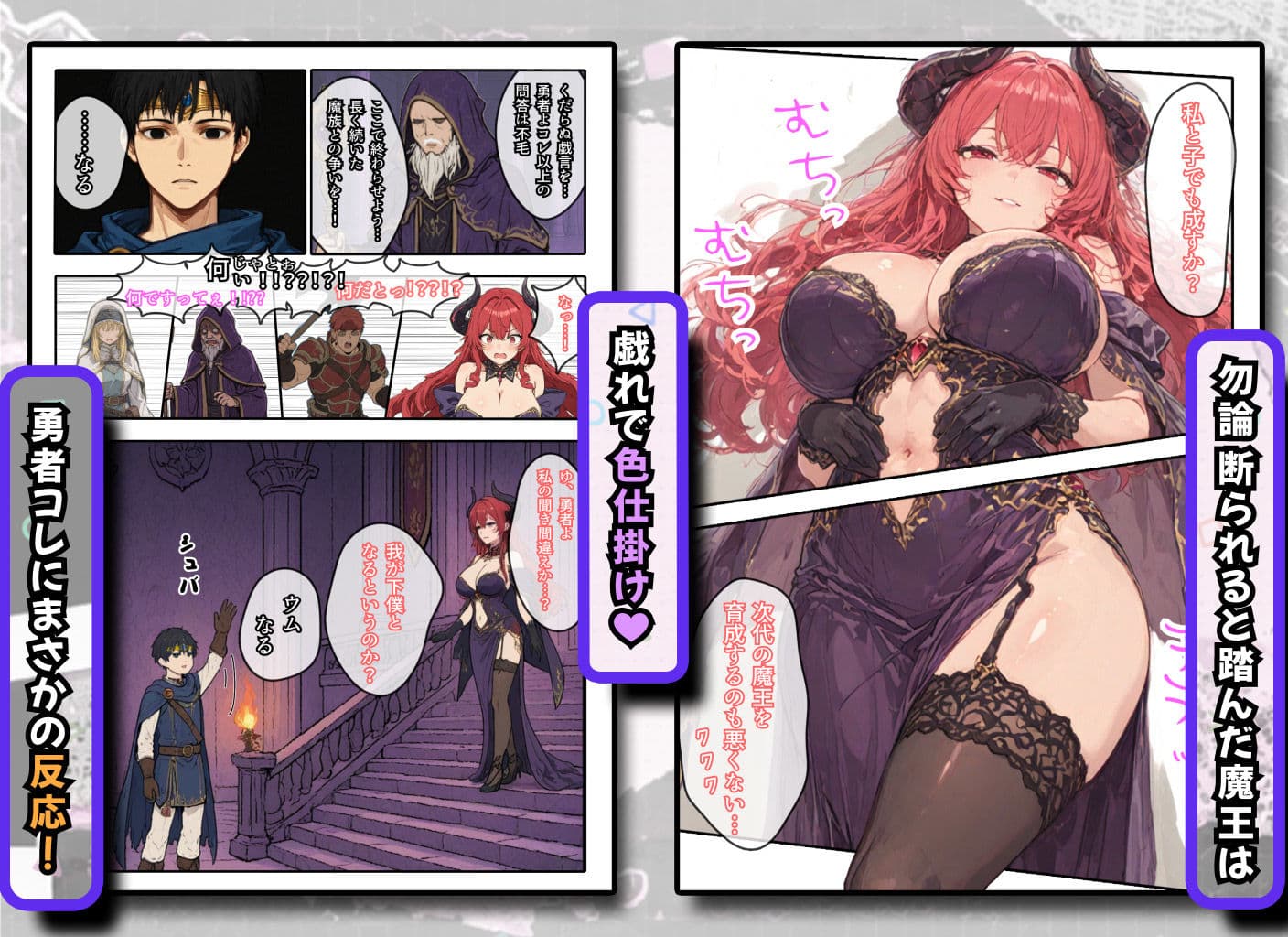 高慢魔王、貧弱・母乳・感度過敏体質にされる！汗と母乳とアクメ汁でグチョ濡れの連続中出し絶頂鬼アクメ！！ サンプル3