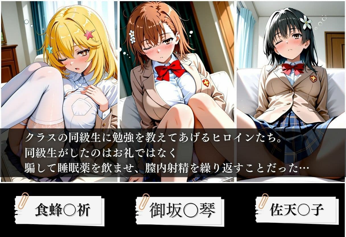 クラスの子に睡眠薬入れて種付けセックスした話 〜とある科学の超〇磁砲編〜 サンプル1