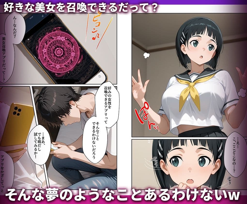 好きな女の子を強●召喚してハメまくっちゃった話_直○ サンプル1