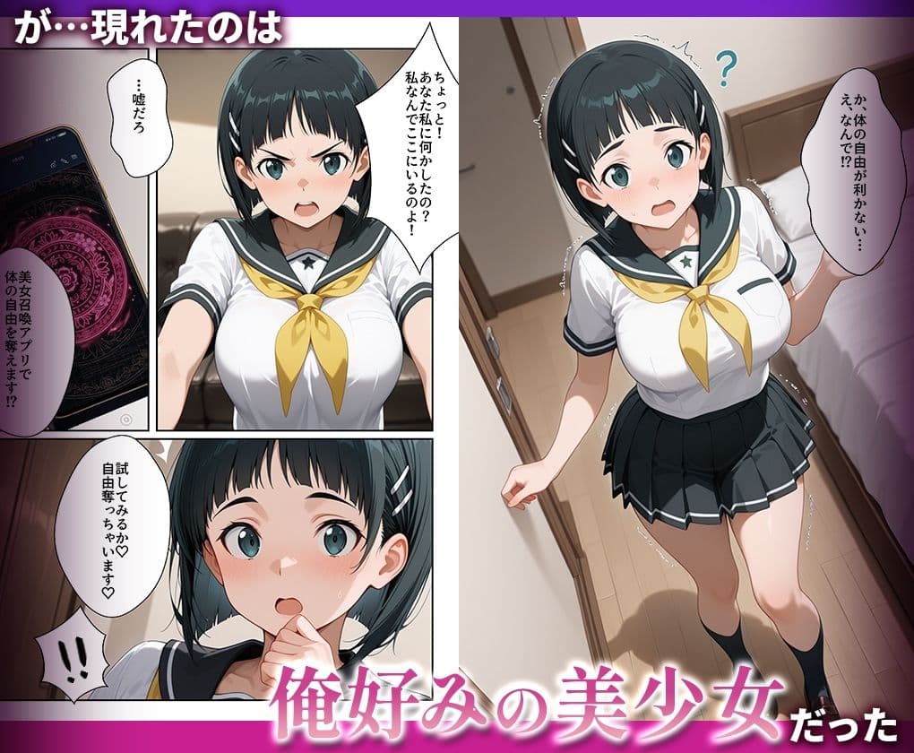 好きな女の子を強●召喚してハメまくっちゃった話_直○ サンプル2