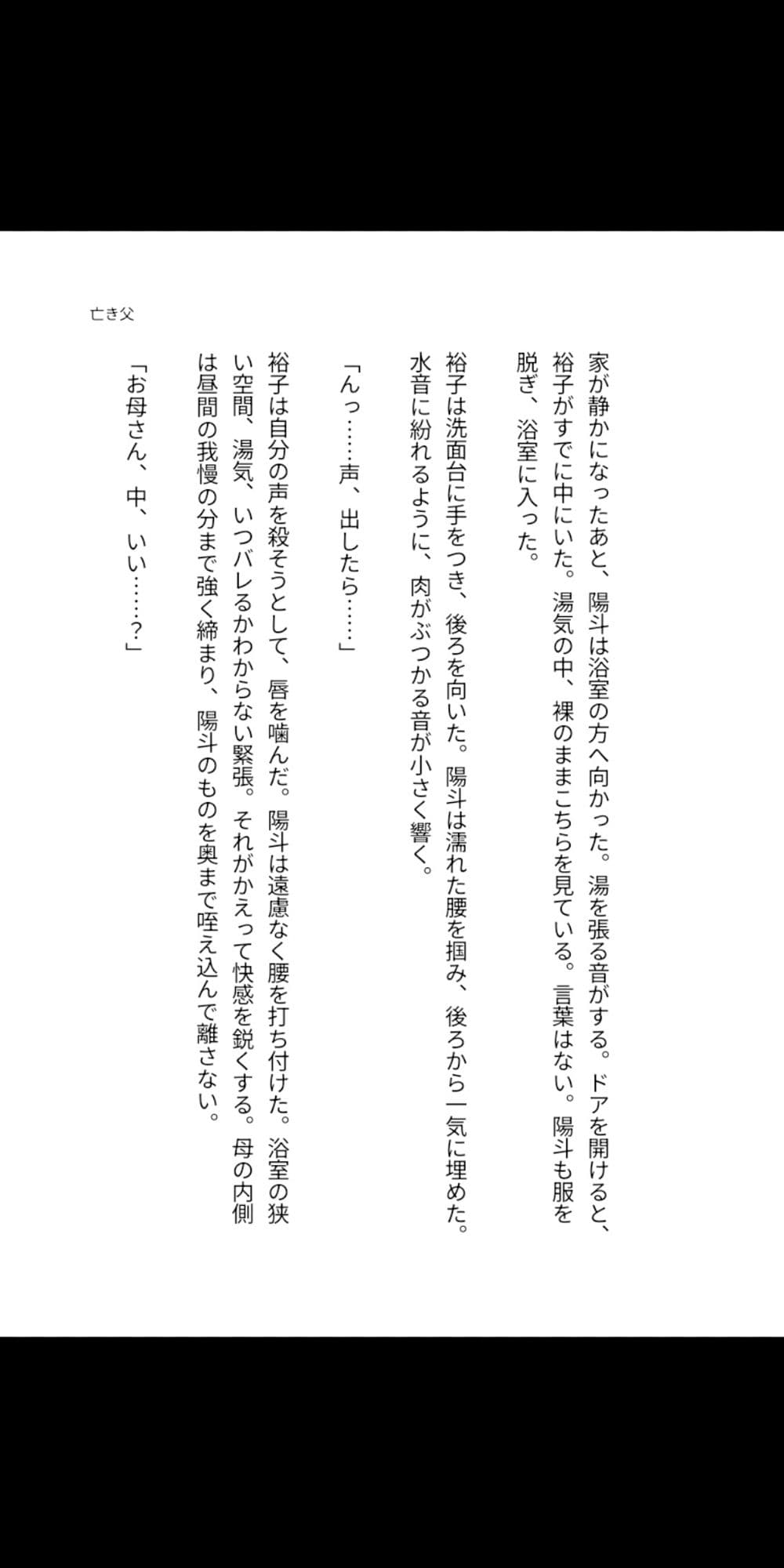 亡き父のいない夏、鍵をかけない母の部屋――四十路の豊満な肉体が息子を受け入れ、子宮で精を求め続けるまでの背徳同居 サンプル2