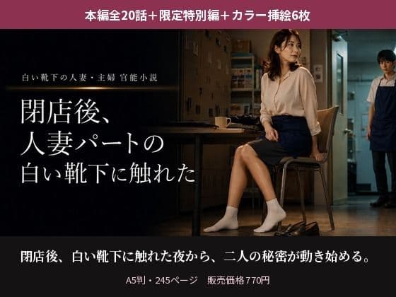 閉店後、人妻パートの白い靴下に触れた【本編全20話＋香織視点特別編＋カラー挿絵6枚】
