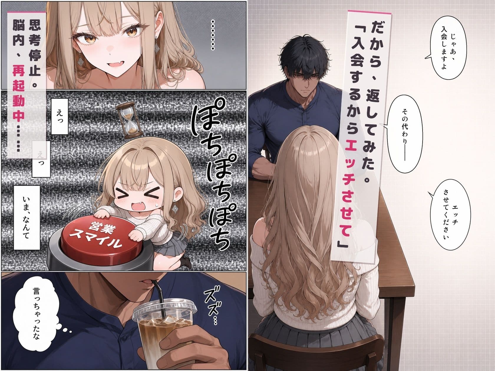 マルチ勧誘の港区女子に「入会するからエッチさせて」と返してみた サンプル3