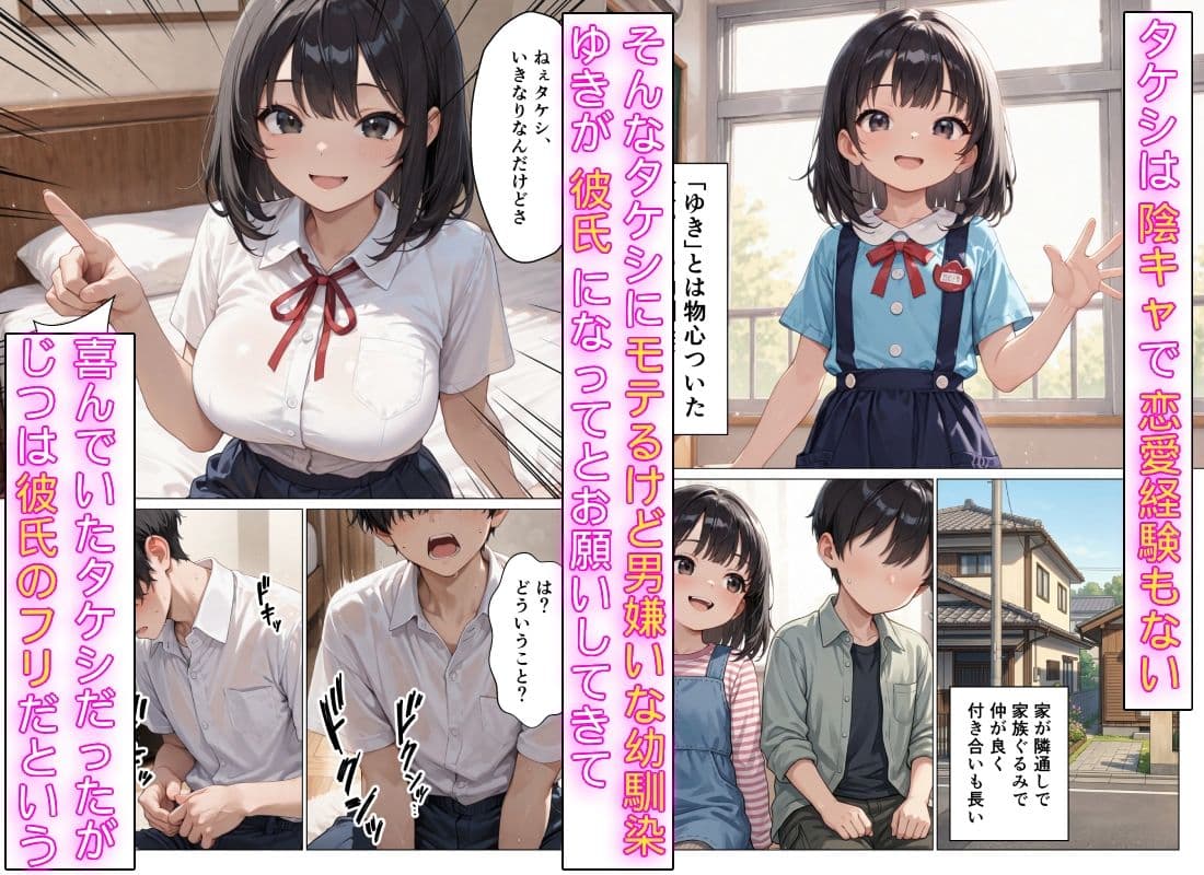 むっちり成長した幼馴染のために彼氏のフリをしたらあまあまセックスに発展した話 サンプル1