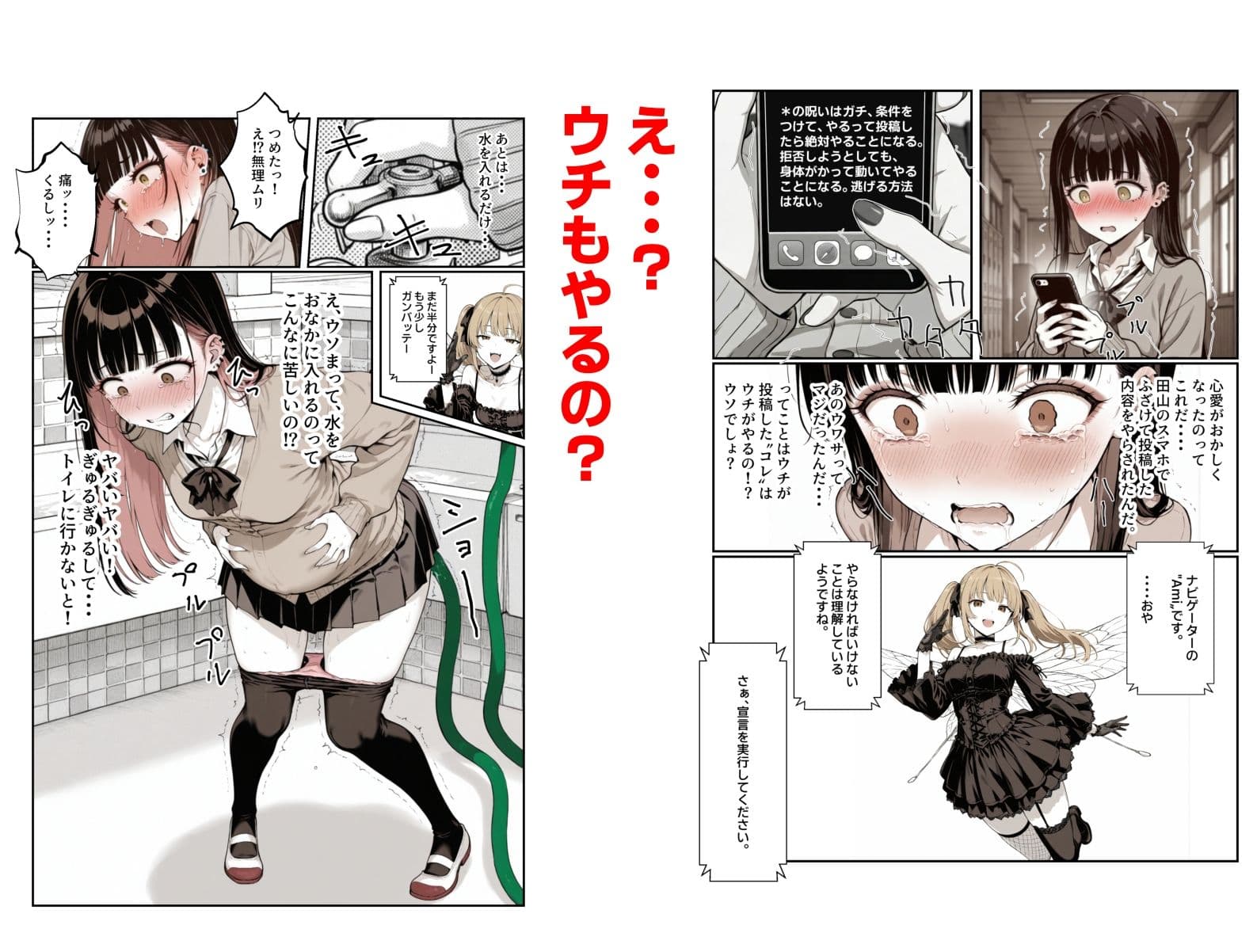 オタクにやさしくないギャル2不適切な投稿の責任を取って校内巡回異物排泄 サンプル3