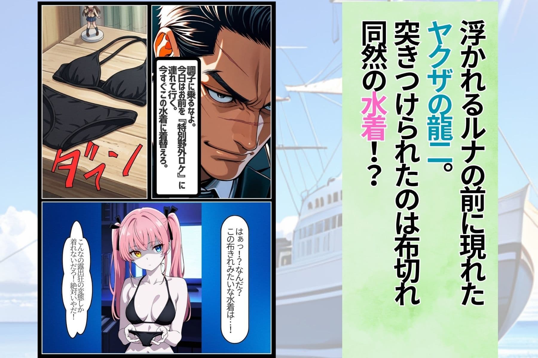 野外クルーザーで生配信したらダブルで雌堕ちさせられました サンプル3