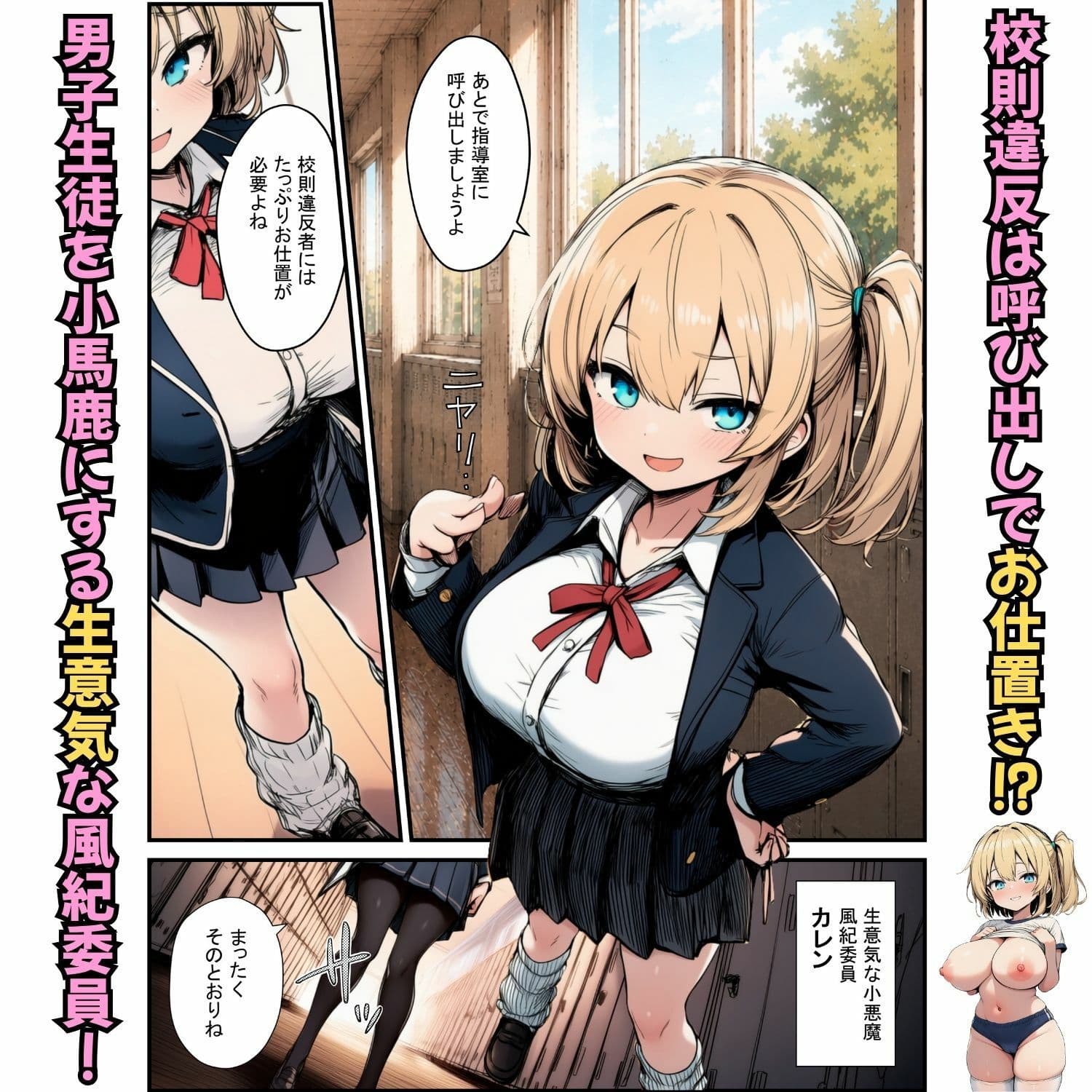 むっつり風紀委員が本性全開！過激コスプレでアヘ堕ち中出しハーレム サンプル2