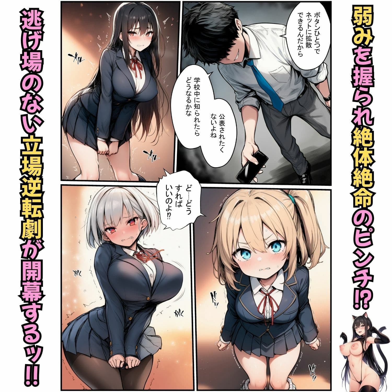 むっつり風紀委員が本性全開！過激コスプレでアヘ堕ち中出しハーレム サンプル4
