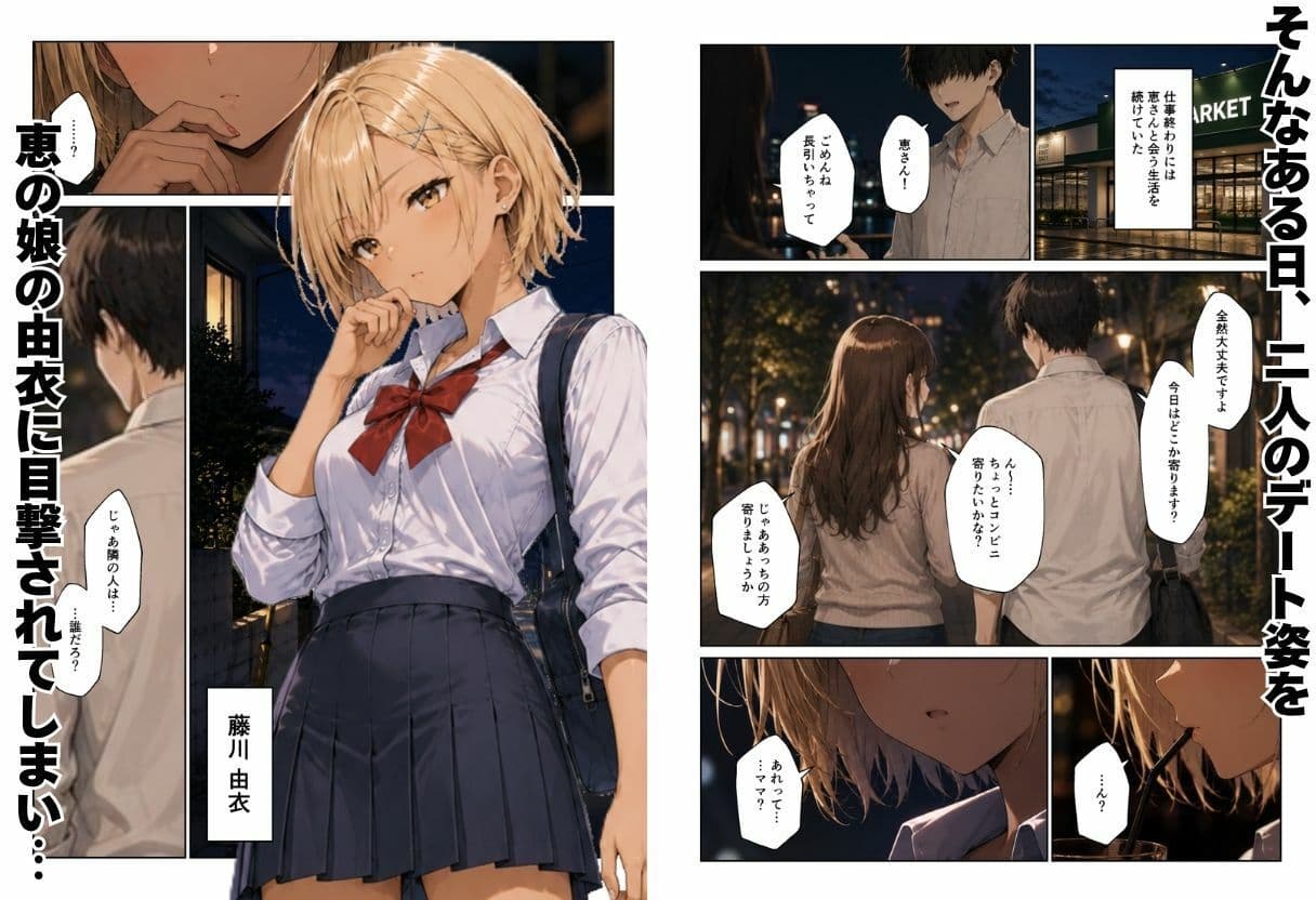 ギャル＆人妻 母娘丼 バ先の人妻とエッチな関係になったらギャル娘ともセックスできてハーレムになった話 サンプル7