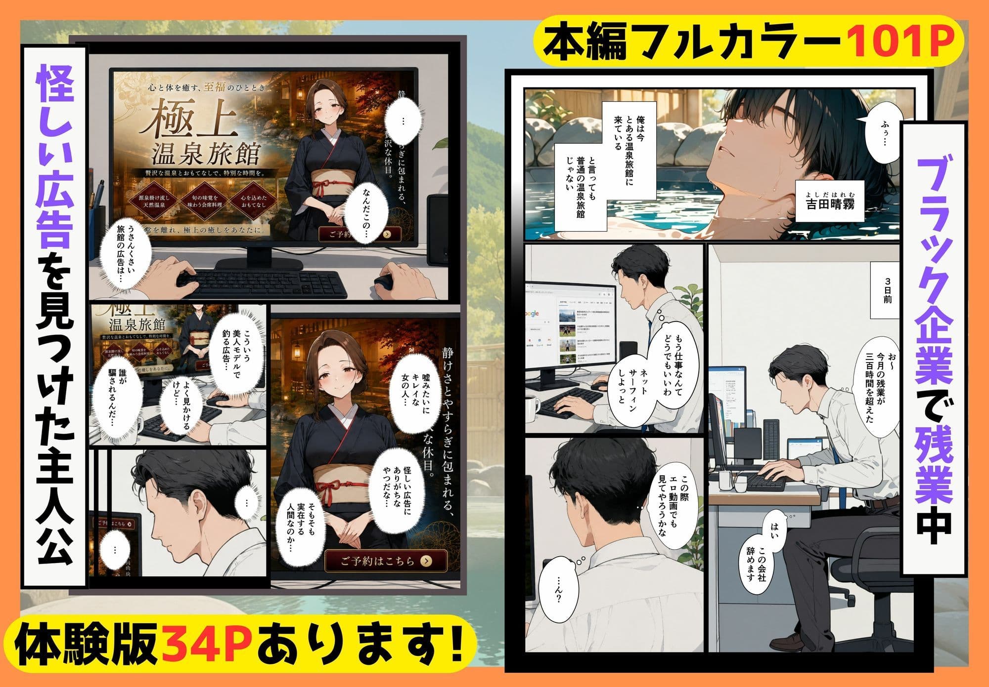 社畜の俺が、温泉旅館でギャル仲居×若女将のご奉仕ハーレムに！？ サンプル2
