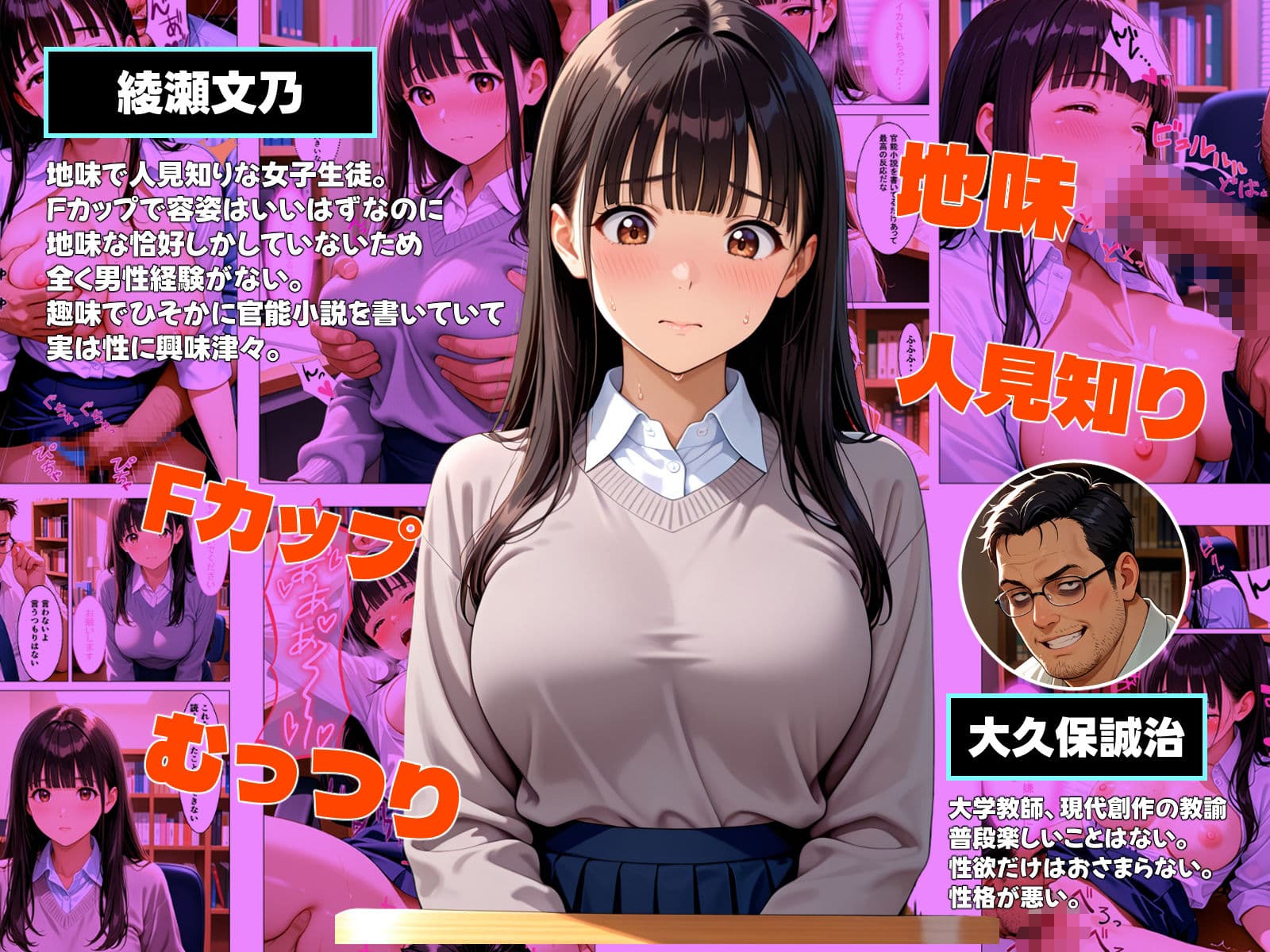 地味むっつり文学巨乳少女が官能小説を提出してしまい性奴●にさせられる話 サンプル1