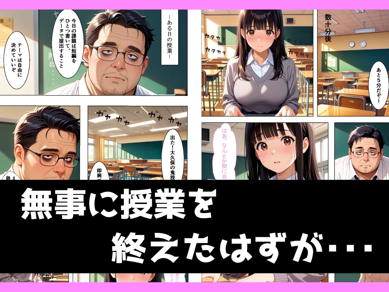 地味むっつり文学巨乳少女が官能小説を提出してしまい性奴●にさせられる話 サンプル3
