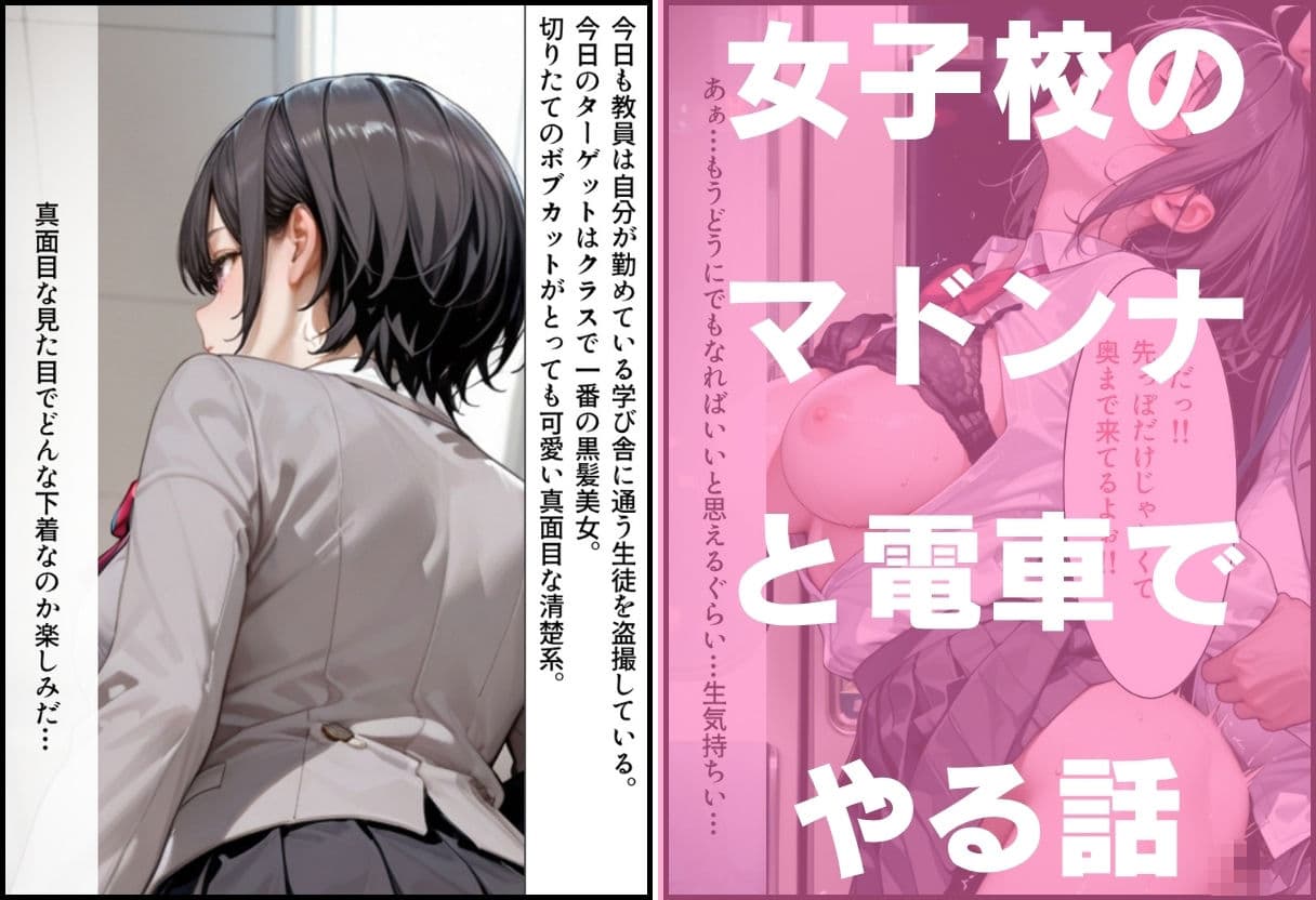 清楚なマドンナ女子校生 先生と秘密のP活プレイ  〜校内隠し撮りから、夜の電車でP活中出しまで〜 サンプル1