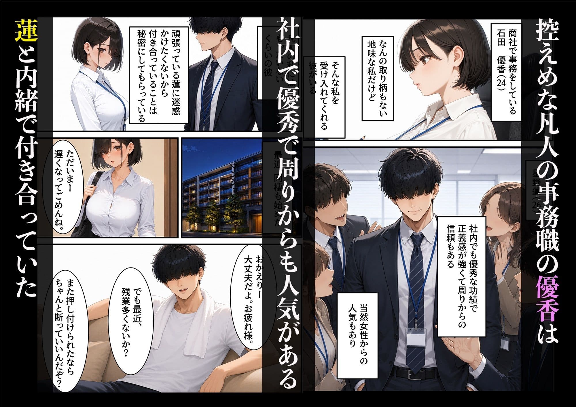 内緒で社内恋愛していた気弱な彼女がキモデブ上司からNTR肉便器になっていた話 サンプル1