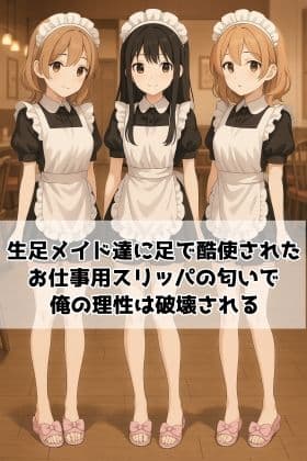 【足の匂いフェチ】生足メイド達に足で酷使されたお仕事用スリッパの匂いで俺の理性は破壊される