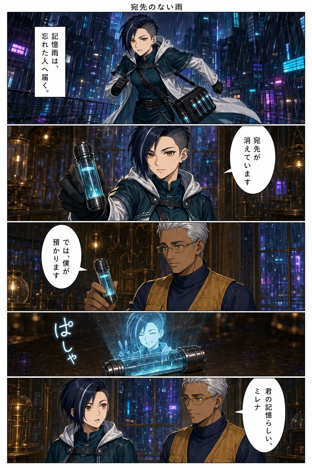 記憶雨の配達人（10ページ） サンプル1
