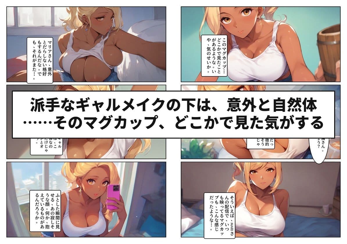 顔出しNGの推し配信者の正体が隣の黒ギャルお姉さんで毎晩中出しセックスする関係になった話 サンプル2