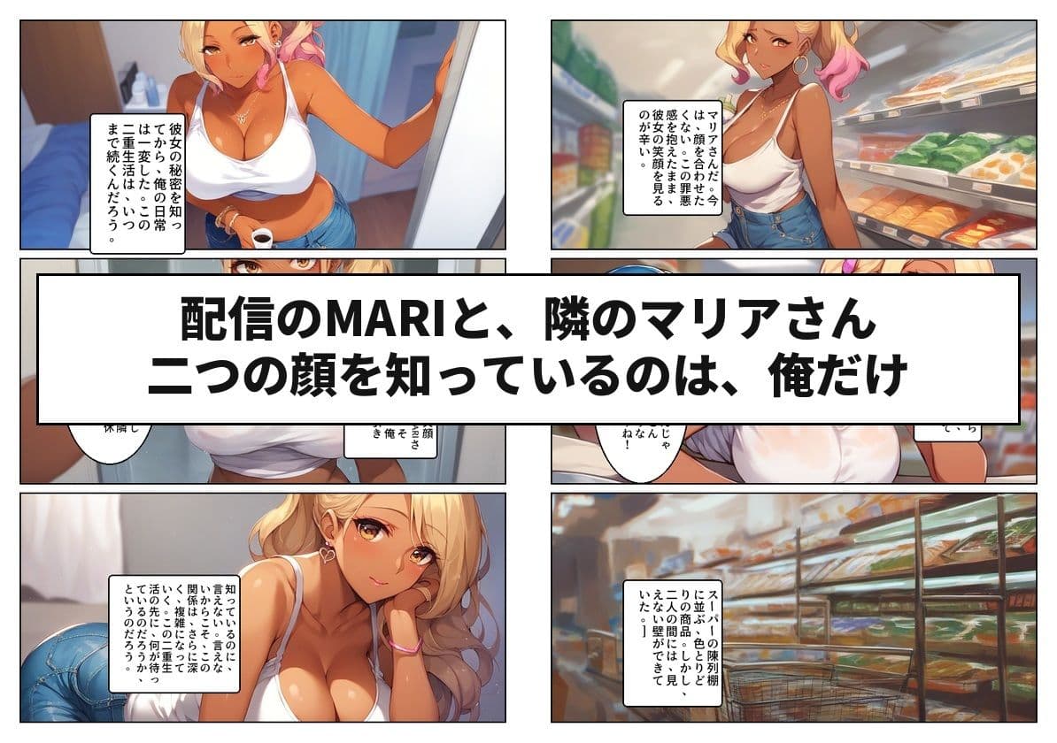 顔出しNGの推し配信者の正体が隣の黒ギャルお姉さんで毎晩中出しセックスする関係になった話 サンプル7