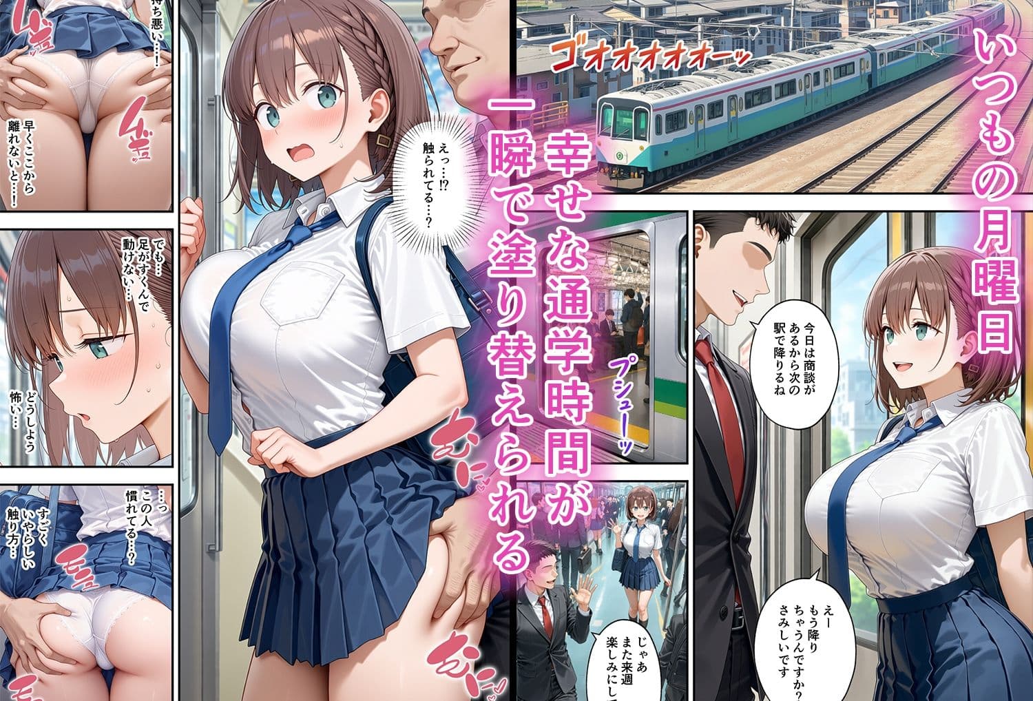 たわわ女子、痴●に堕とされ寝取られる サンプル1