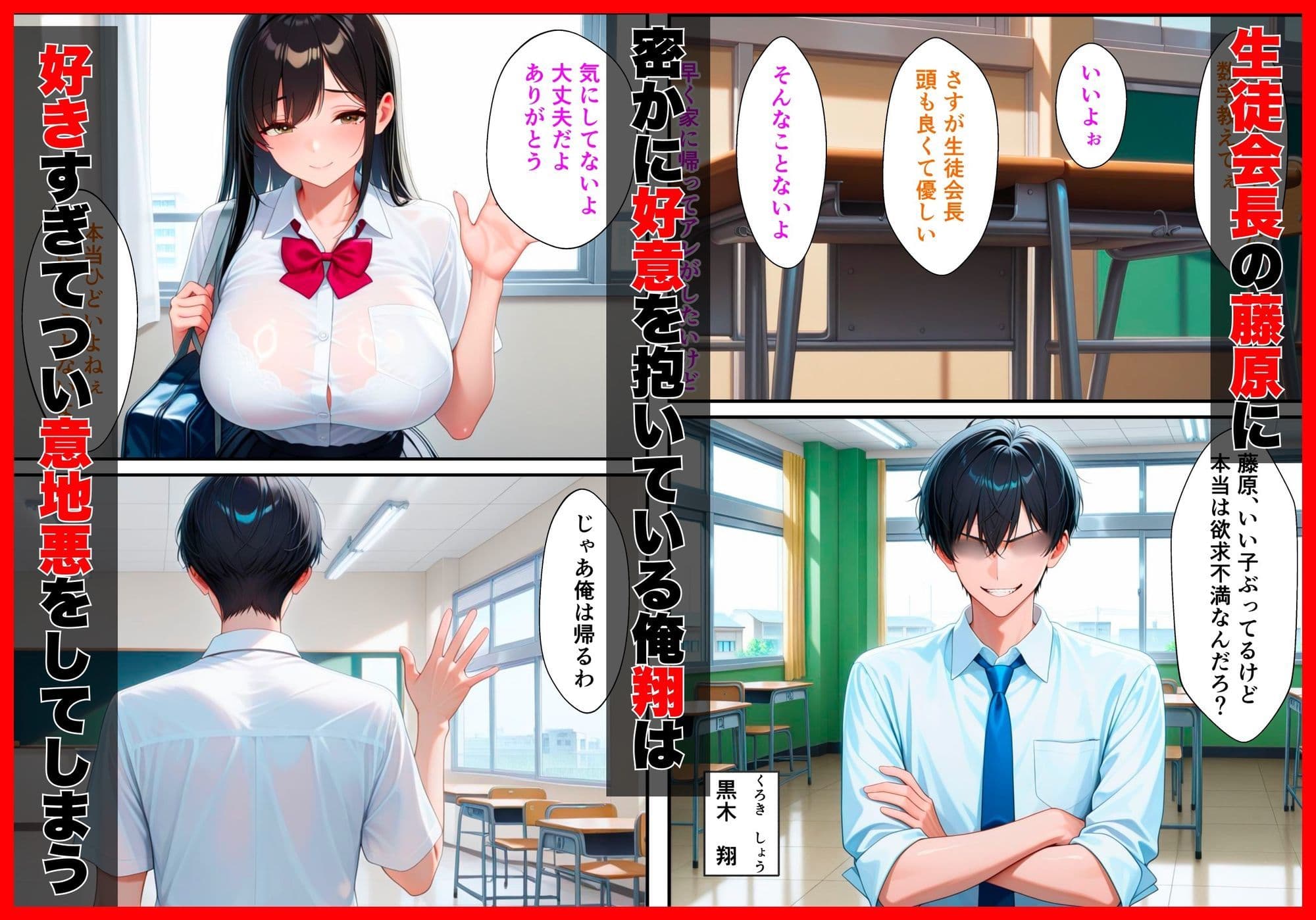 真面目な生徒会長の裏垢見つけて脅迫した話 サンプル1