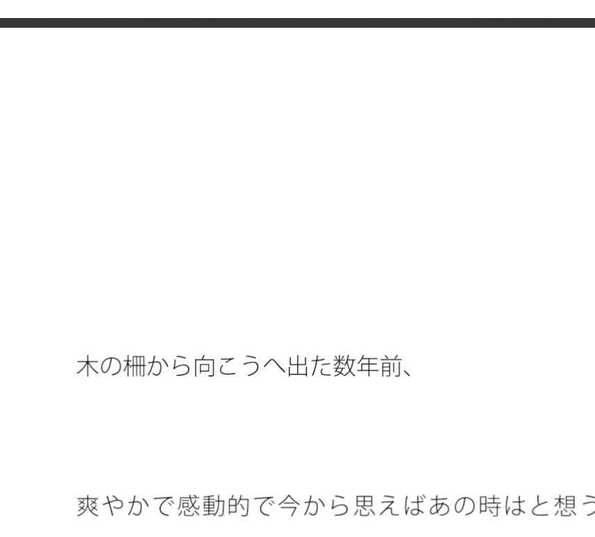 大きな雲のように膨らむ昼間の空想・・・・木の柵の向こうへ出た過去は歪な形に・・・カフェの午後を考える サンプル1