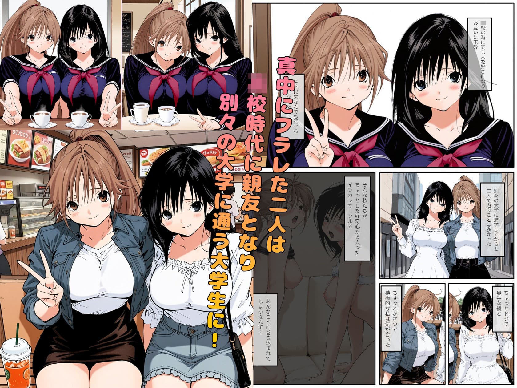いちご大学物語〜信用した女先輩に騙されて親友と一緒にヤリサー合宿で何度も生ハメされました〜 サンプル1