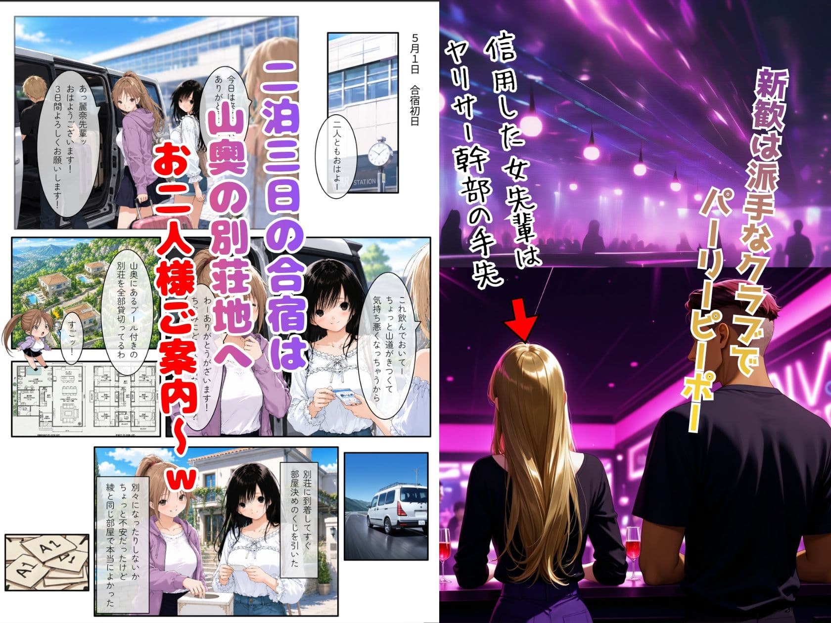 いちご大学物語〜信用した女先輩に騙されて親友と一緒にヤリサー合宿で何度も生ハメされました〜 サンプル2