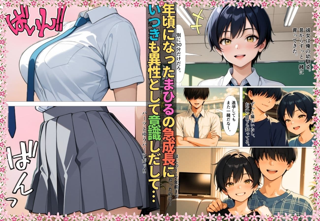 無自覚なボーイッシュ幼馴染が無防備すぎてガチンコいちゃらぶセックス【漫画】【女子校生】【あまあま】【初体験】【153p】 サンプル2