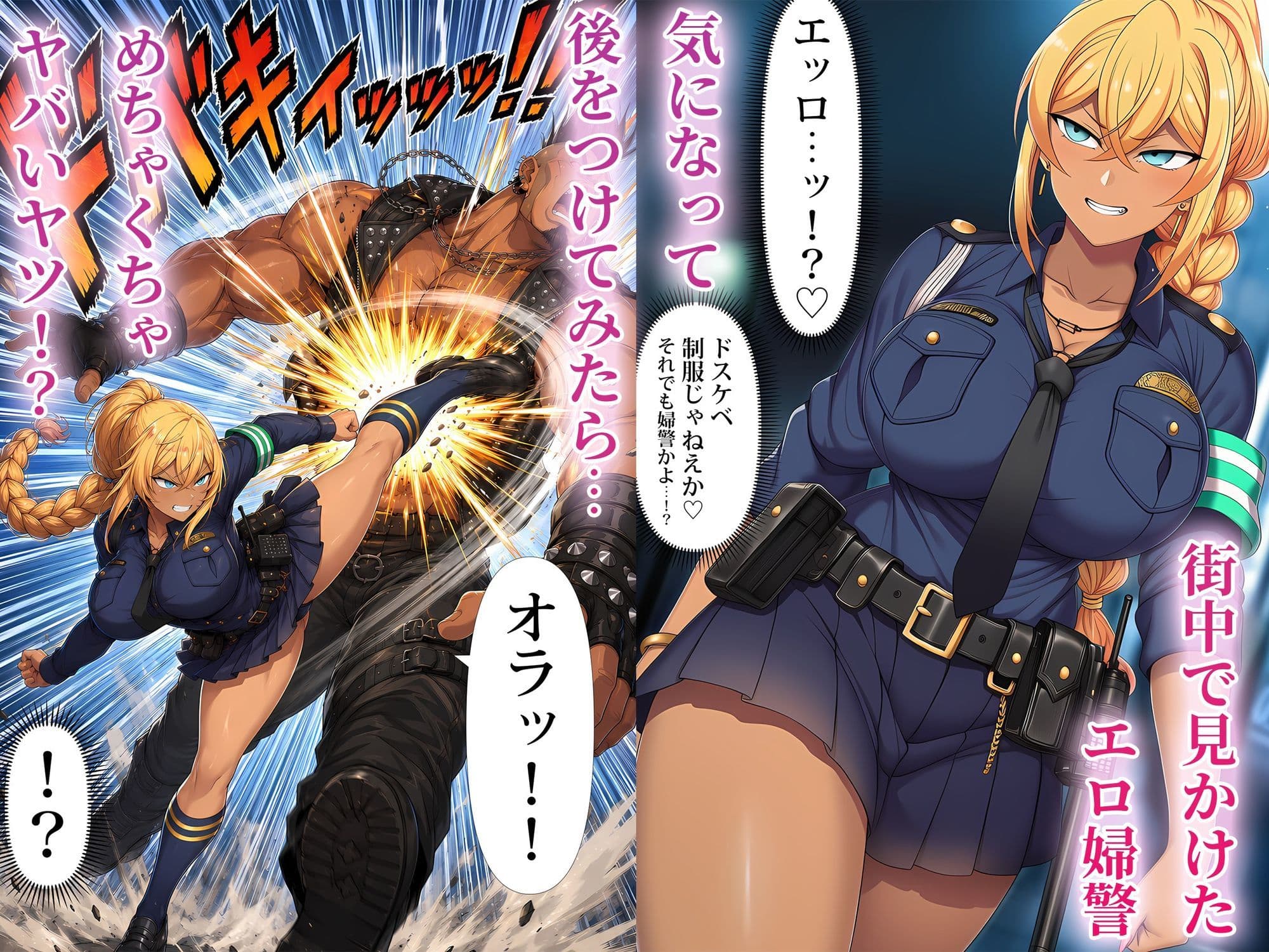 非モテの俺が武闘派ギャル婦警をエロい目で見てたらなぜか性奴●志願してきた サンプル1