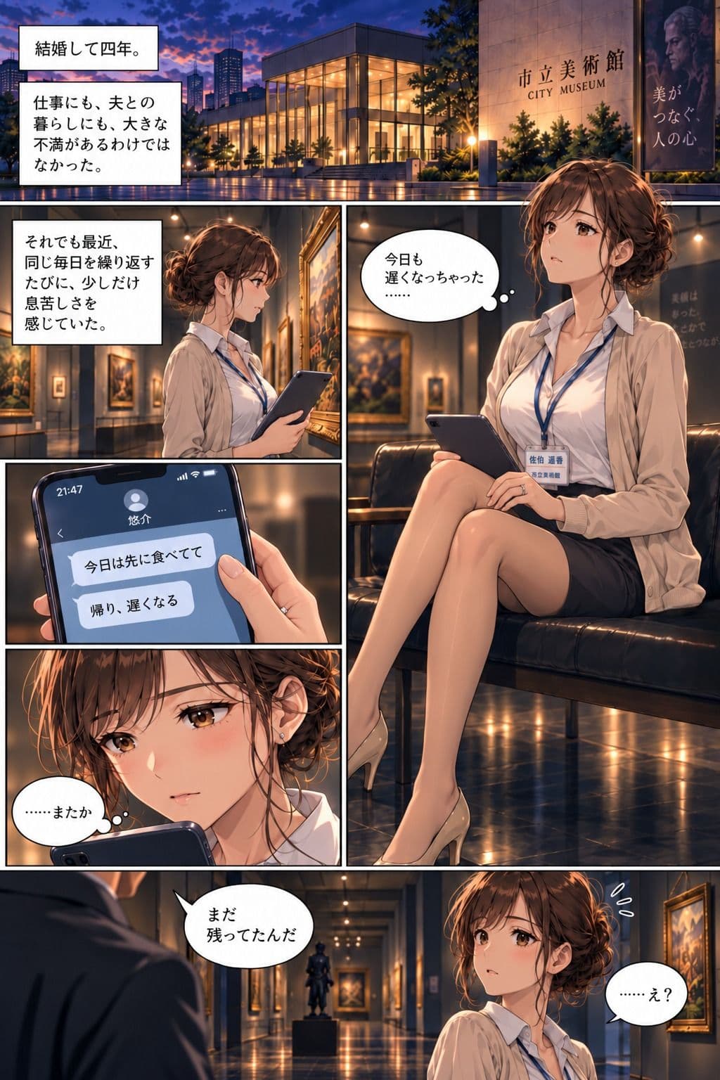 美術館の境界線〜止まっていた気持ちが閉館後に動き出す〜 サンプル2