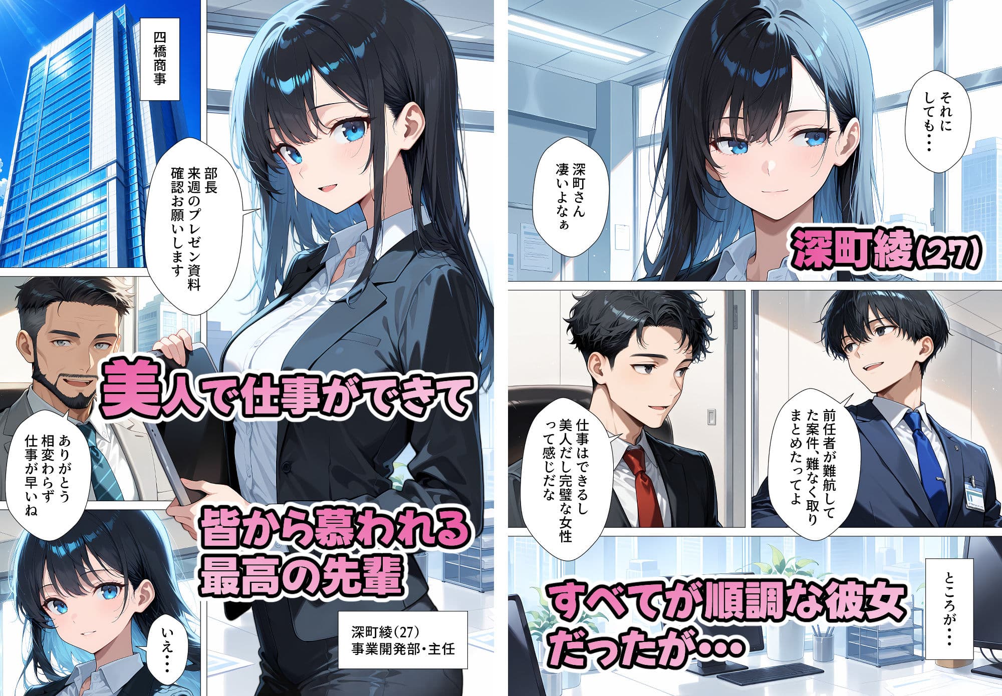 取引先に寝取られた先輩-絶え間なく注がれた白濁液 サンプル1