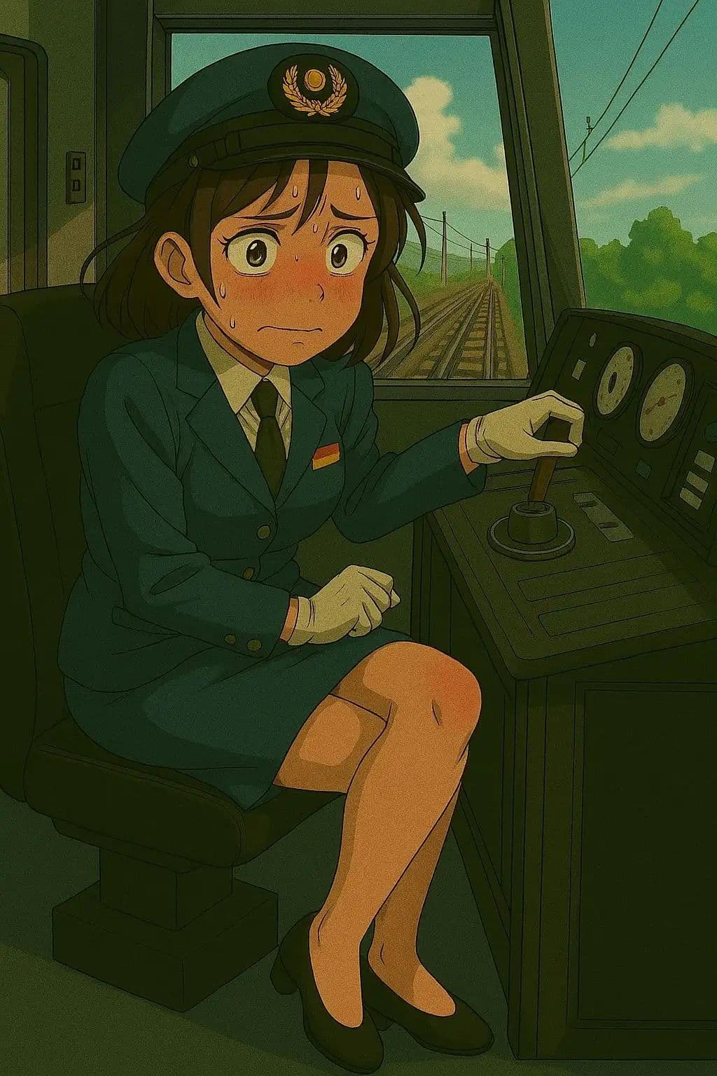 美人運転士 おしっこ発射5秒前 サンプル1