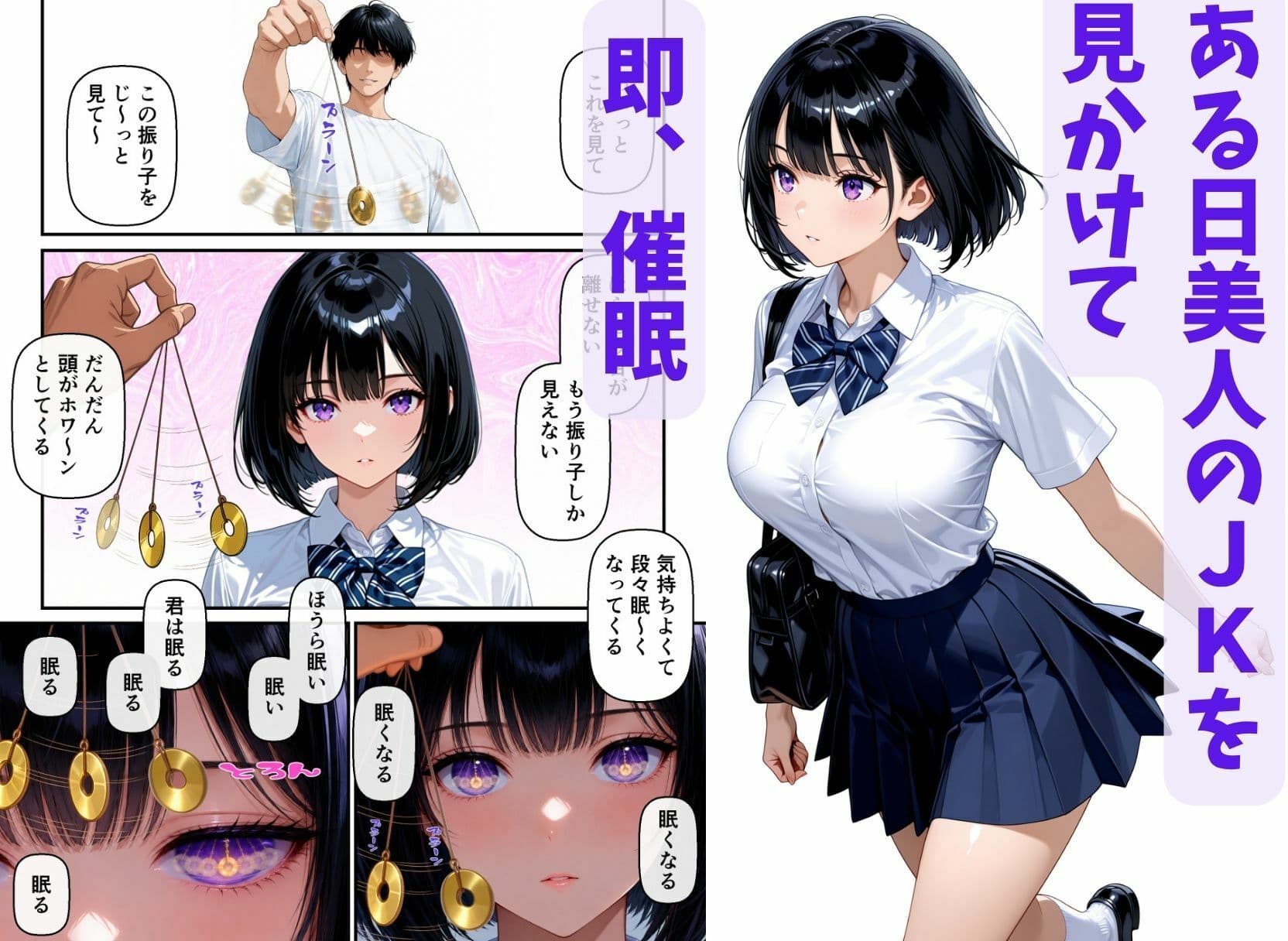 催◯ナンパ3 巨乳母子催●  〜巨乳人妻とJKの娘に催◯かけたら親子丼SEXできた〜 サンプル3