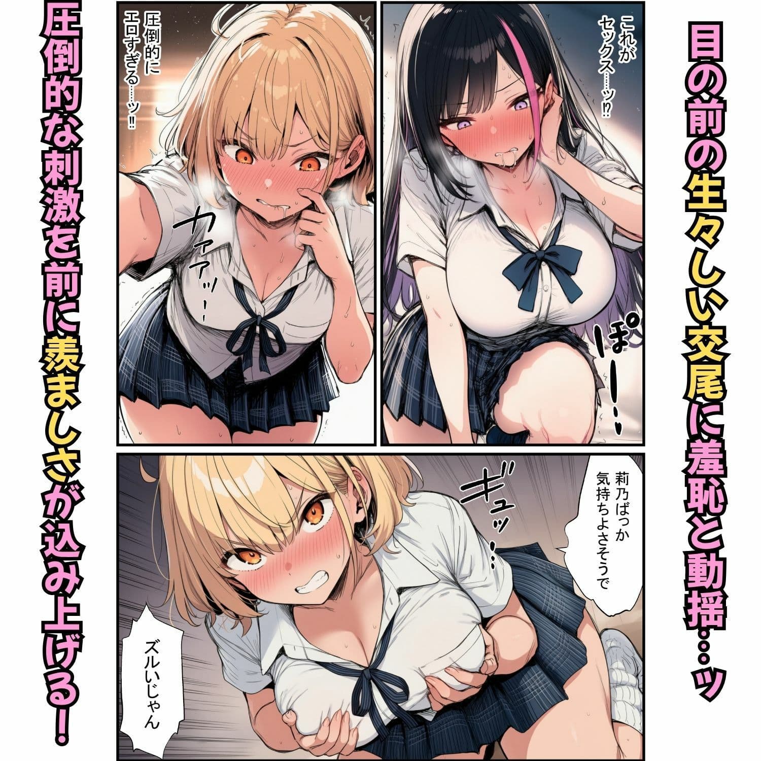 セックスの練習台が立場逆転！ギャル3人生ハメ交尾で全員メス堕ち サンプル5