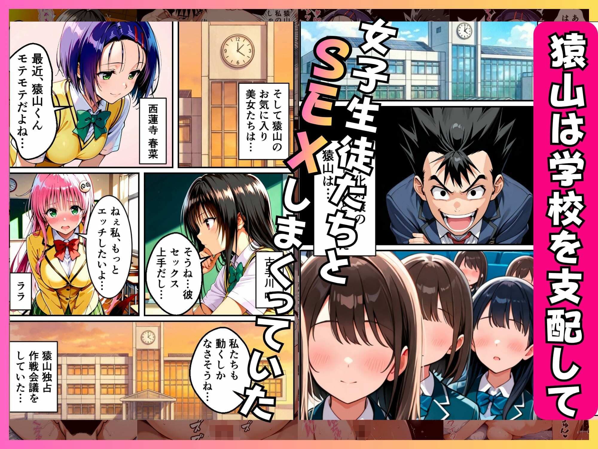 猿山が学園を支配しヒロインを蹂躙する話2 サンプル1