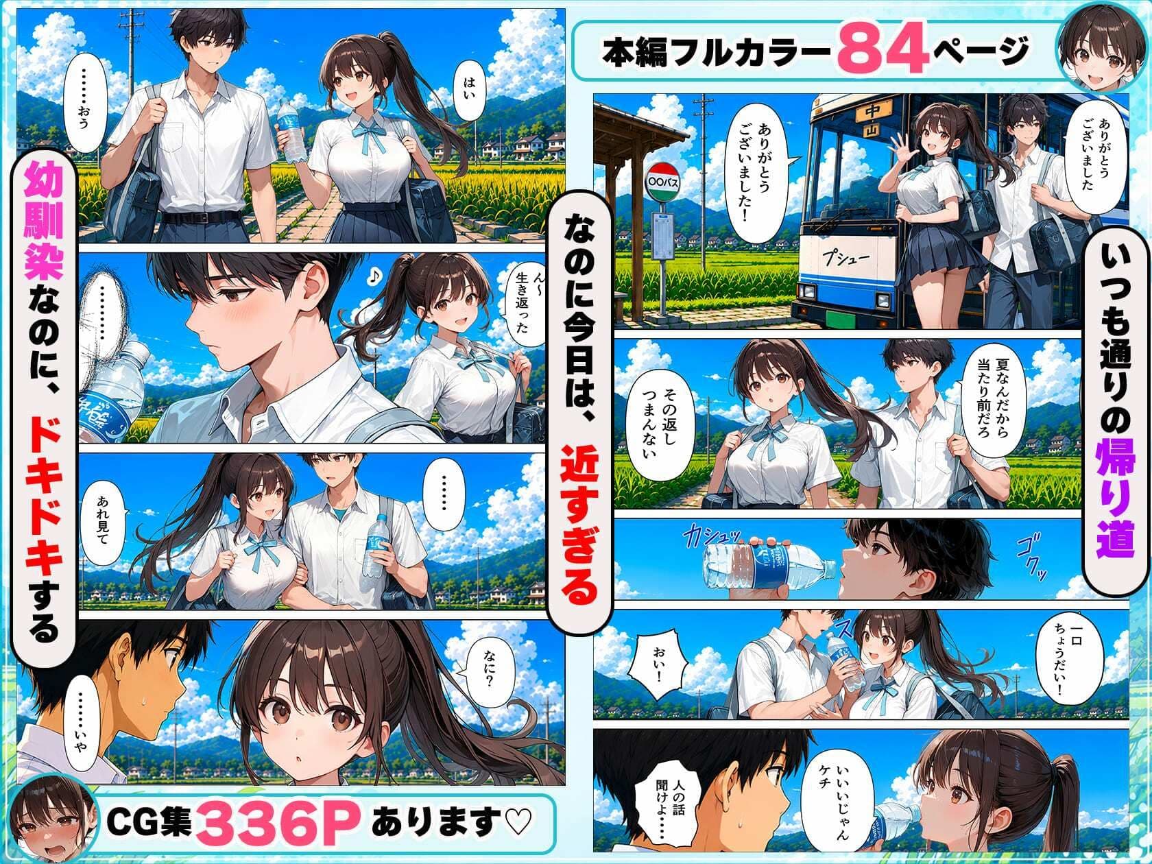 幼馴染と夏の思い出♪夕立でずぶ濡れのちょっぴりエッチな雨宿り サンプル4