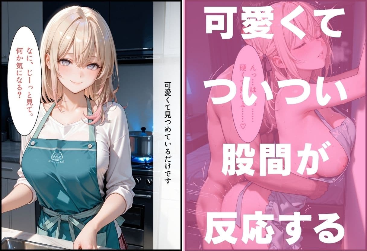 ギャル系巨乳妻 旦那といちゃらぶセックス 〜恥じらいの裸エプロン〜 サンプル2