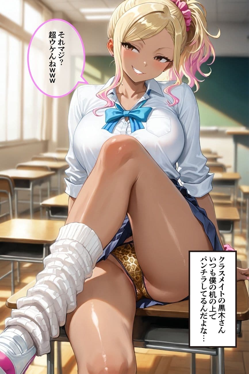 黒ギャルのパンツを覗いただけなのに サンプル1