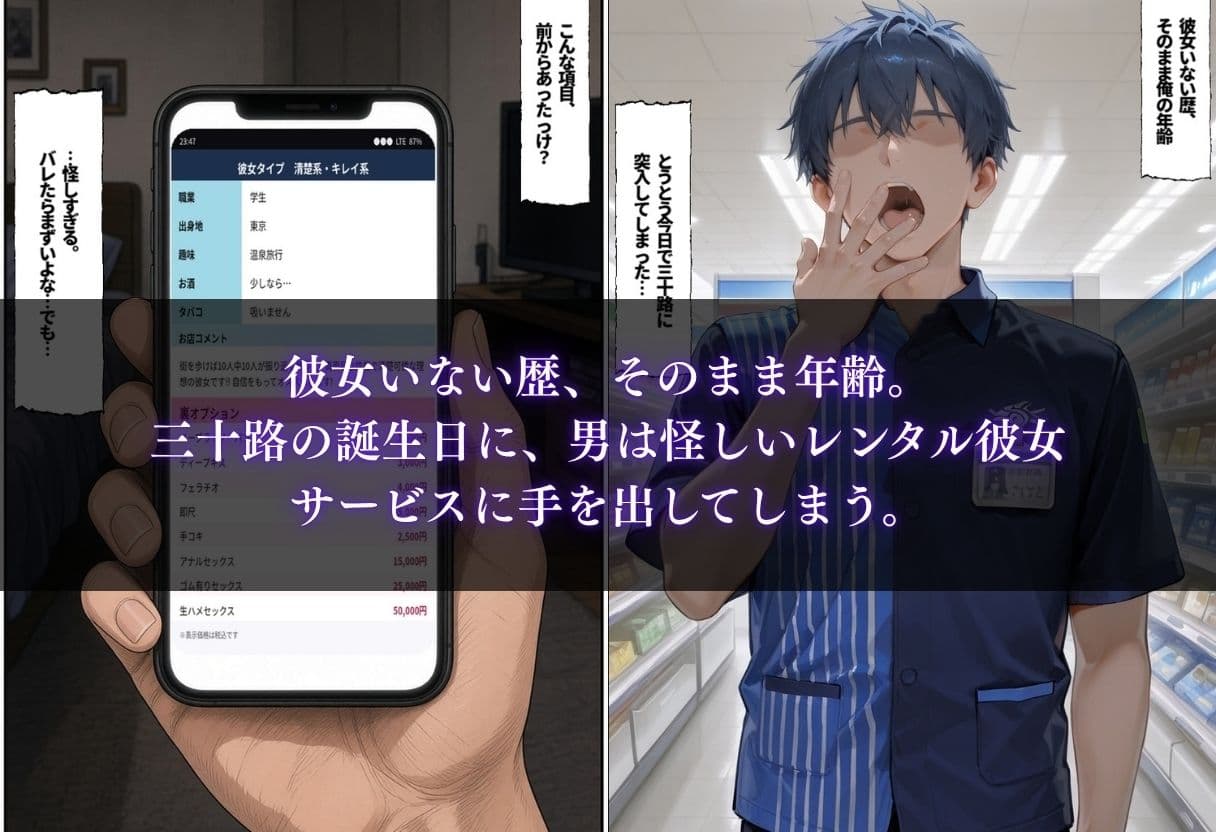 三十路童貞がレンタル彼女で清楚系美女を無料セフレに調教した話 サンプル1