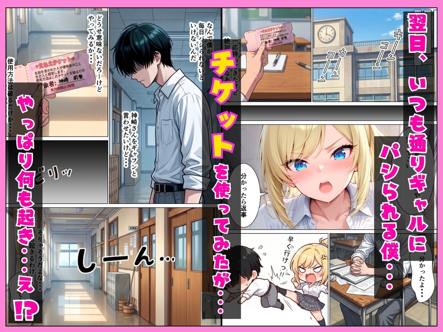 童貞陰キャの僕がえちえチケットを使ってギャルハーレムでヤリ放題しちゃいました サンプル2