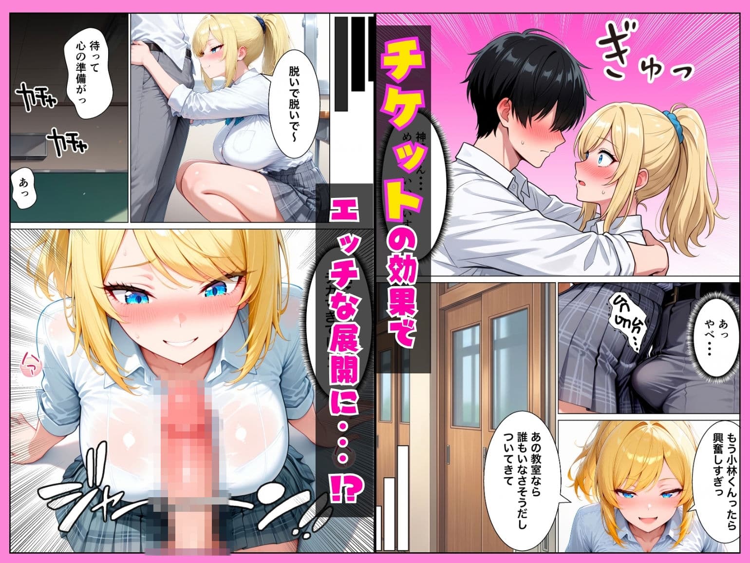 童貞陰キャの僕がえちえチケットを使ってギャルハーレムでヤリ放題しちゃいました サンプル4